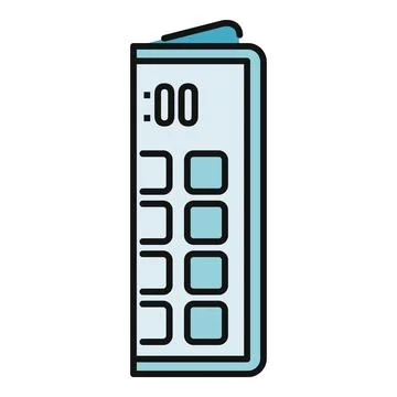 Digital timer displaying zero time for cooking Stock Illustration