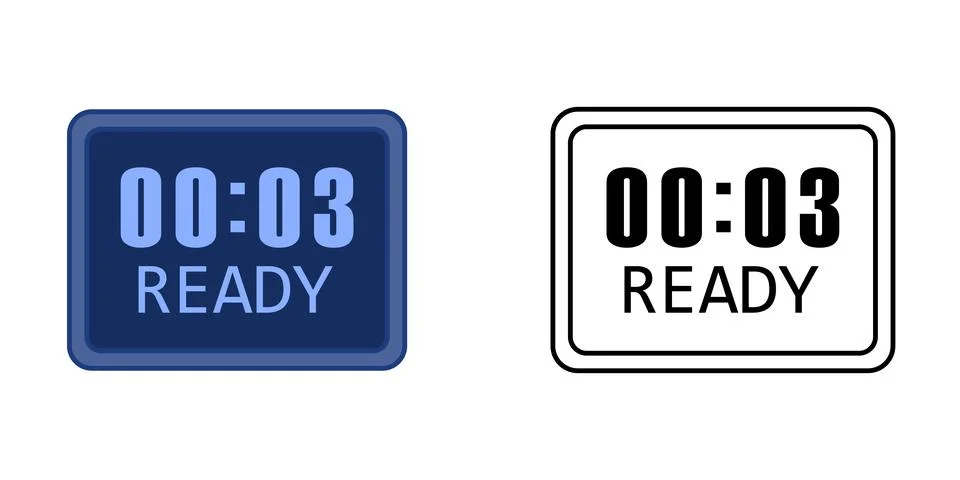 Digital timer glow Stock Illustration