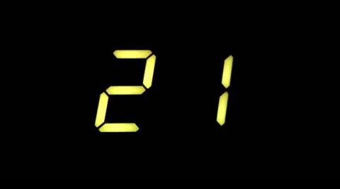 Digital timer green numbers Stock Footage 12454150
