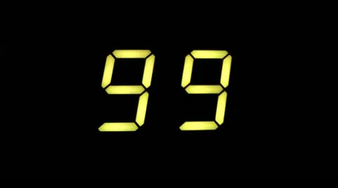 Digital timer green numbers Stock Footage 12454162