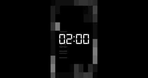 Digital Timer HUD Interface Elements 库存影片 342100660