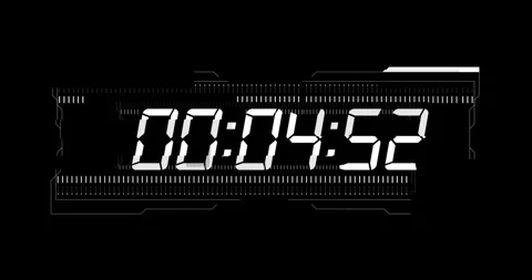 Digital Timer HUD Interface Elements Stock Footage 342100694