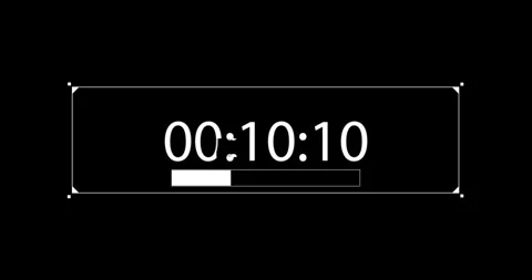 Digital Timer HUD Interface Elements Видео 342100701