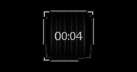Digital Timer HUD Interface Elements 库存影片 342100710