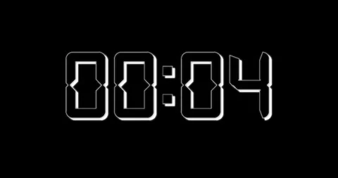 Digital Timer HUD Interface Elements Stock Footage 342100756