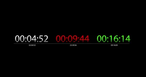 Digital Timer HUD Interface Elements Stock Footage 342100759