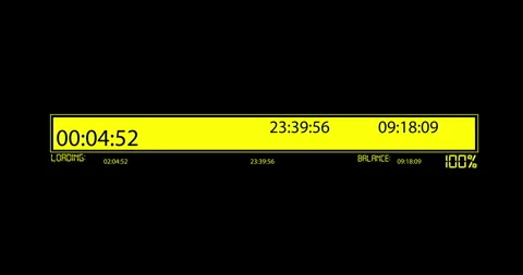 Digital Timer HUD Interface Elements Stock Footage 342100785