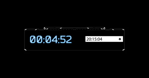 Digital Timer HUD Interface Elements Видео 342100841