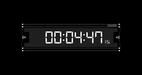 Digital Timer HUD Interface Elements Stock Footage 342100864