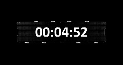 Digital Timer HUD Interface Elements Stock Footage 342100896