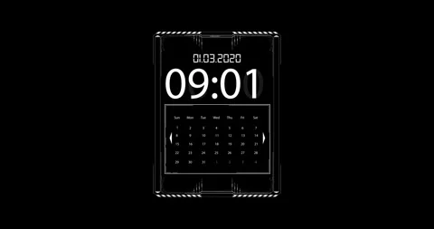 Digital Timer HUD Interface Elements Stock Footage 342100914