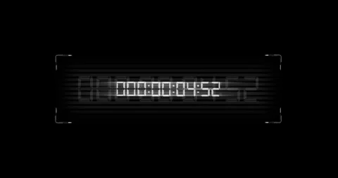 Digital Timer HUD Interface Elements 库存影片 342100924