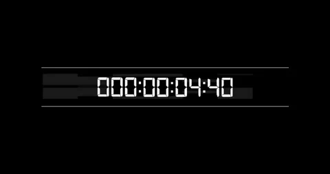 Digital Timer HUD Interface Elements 库存影片 342100926