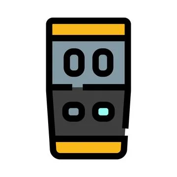 Digital timer icon measuring time electronically with buttons Stock Illustration