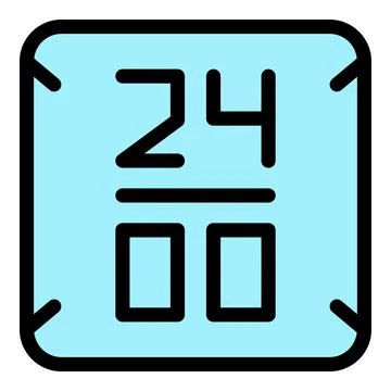 Digital timer icon vector flat Illustrazione stock