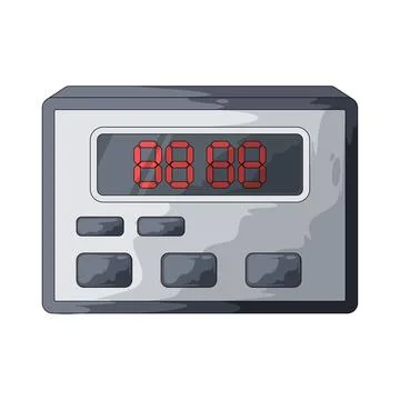 Digital timer illustration Stock Illustration