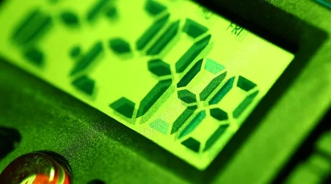 Digital Timer LCD Display in action 스톡 동영상 43086061