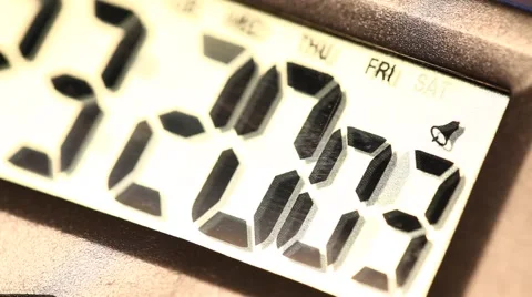 Digital Timer LCD Display in action Stock Footage 43088863