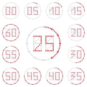 Digital timer, matrix style vector illustration Illustrazione stock
