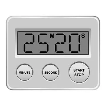 Digital timer mockup, realistic style Illustrazione stock