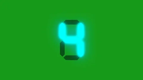 Digital timer motion graphics with green screen background Stock Footage 193995570