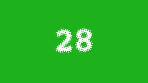 Digital timer motion graphics with green screen background Stock Footage 229096330