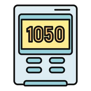 Digital timer showing countdown numbers illustration Ilustración de archivo