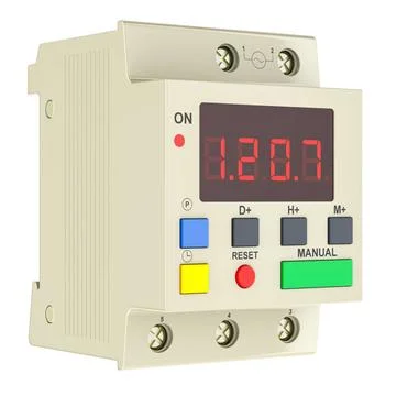 Digital timer switch, 3D rendering Digital timer switch, 3D rendering isol... Foto stock