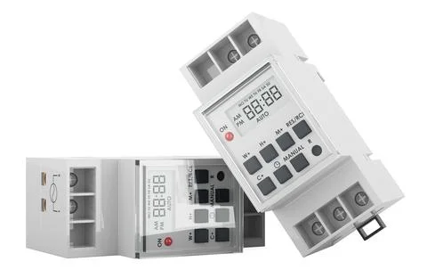 Digital timer switches, 3D rendering Stock Illustration