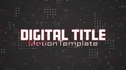 Digital Title After Effects stock