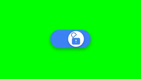 Digital Toggle Switch Activating Lock Animation Stock Footage 347626719