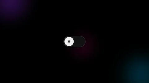Digital toggle switch button animation on a dark background Stock Footage 346506614