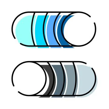 Digital toggle switching progress bar vector icon Illustrazione stock