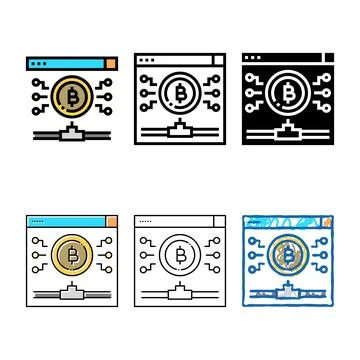 Digital token color styles icon vector Stock Illustration