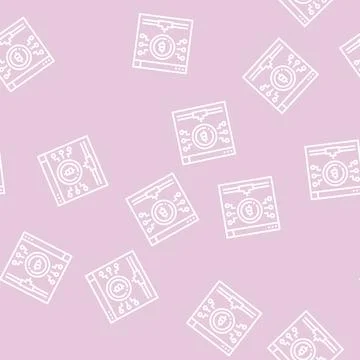 Digital token line seamless pattern Stock Illustration