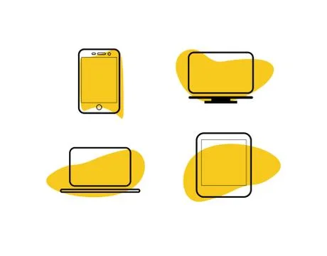 Digital Tool Flat Icon on white background in vector illustration Stock Illustration