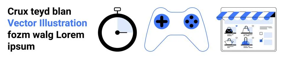 Digital tools, gaming, e-commerce, graphic design, timing, business branding. イラスト素材