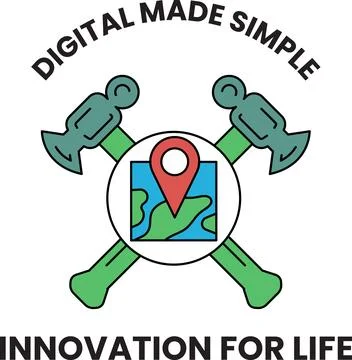 Digital tools simplify complex tasks Stock Illustration