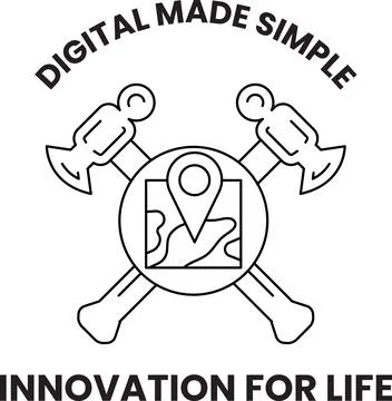 Digital tools simplify complex tasks Stock Illustration