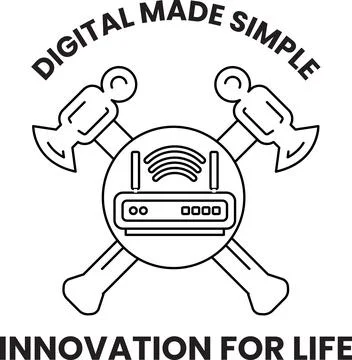 Digital tools simplify complex tasks Stock Illustration