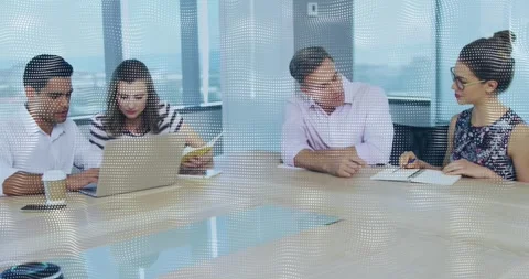 Digital tools simplify executive interactions and global business data Stock Footage 327847840