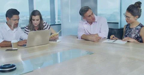 Digital tools simplify executive interactions and global business data Stock Photos