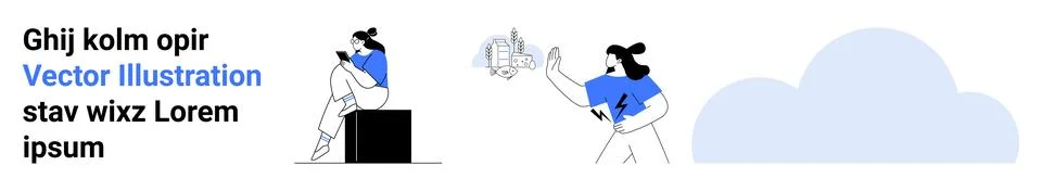 Digital tools, social media, cloud technology, connectivity, online interacti イラスト素材