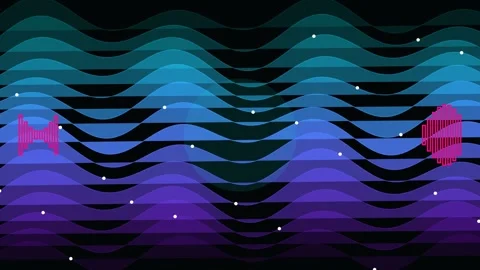 Digital Topography Waveforms and Data Flow Equalizer Stock Footage 341573258