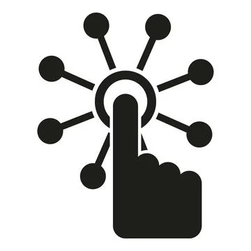 Digital touch icon simple vector. Finance crypto イラスト素材