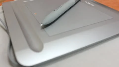 Digital touch pen and tablet Stock Footage 11262555