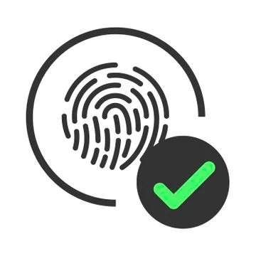 Digital touch scan identification of electronic sensor authentication Stock Illustration