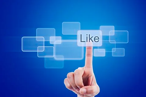 Digital touch screen of like button Stock Illustration