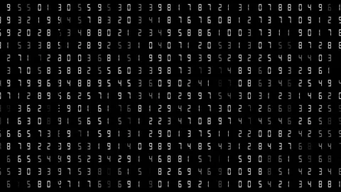 Digital tracking matrix graphics update streaming monochromatic number grou.. Stock Footage 340998548