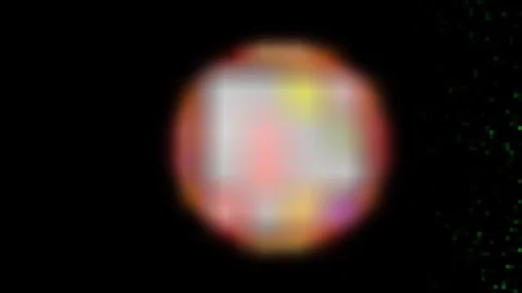 Digital Tracking of Plasma Comet Flying Front View Green Interference Stock Footage 112992612